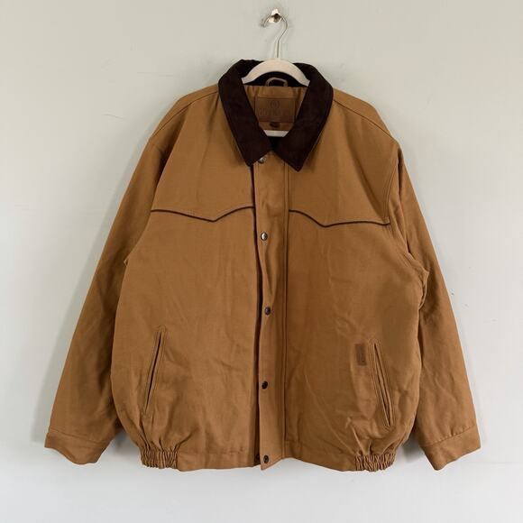 Outback Trading Company Trailblazer Canvas Tan Cotton Mens Jacket - Picture 5 of 8